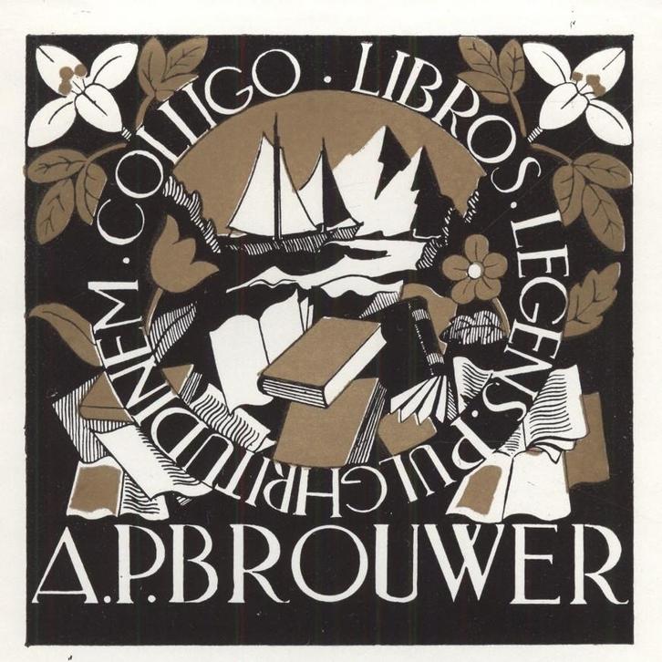 0478 Ex Libris Nederland : Jeanne Bieruma Oosting, 1942, Antiek en Kunst, Kunst | Etsen en Gravures, Verzenden