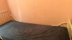 Metalen ikea bed wit incl matras, Huis en Inrichting, Slaapkamer | Bedden, 90 cm, Eenpersoons, Wit, Ophalen of Verzenden