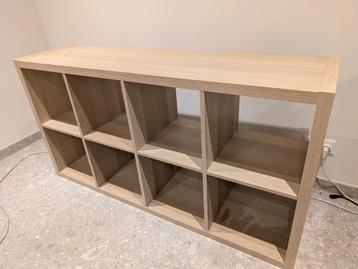 Open kast, KALLAX wit gelazuurd eikeneffect, 77x147 cm IKEA beschikbaar voor biedingen