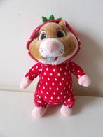 nieuw met kaartje AH knuffel hamster in aardbeien onesie JG1, Ophalen of Verzenden, Nieuw, Overige typen