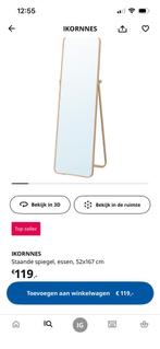 Ikornnes staande spiegel / passpiegel IKEA, Huis en Inrichting, Woonaccessoires | Spiegels, Ophalen, Zo goed als nieuw, 150 tot 200 cm