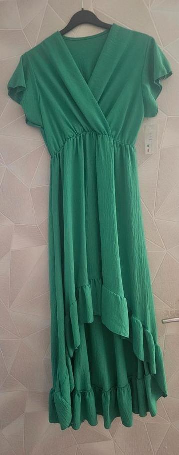 ≥ Groene Jurk met jurken met print ,per stuk 15 e