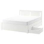 Ikea bed Songesand 140x200, Huis en Inrichting, Ophalen, Wit, Tweepersoons, 140 cm