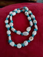Turquoise met Oude Witte Agaat Navajo ketting, Sieraden, Tassen en Uiterlijk, Antieke sieraden, Ketting, Ophalen of Verzenden