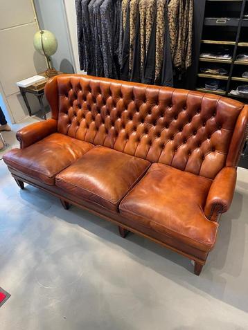 Lederen Chesterfield 3-zits bank beschikbaar voor biedingen