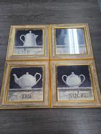 4 Fotolijstjes met Franse Thematiek, Huis en Inrichting, Minder dan 50 cm, Gebruikt, Ophalen of Verzenden, Foto of Poster