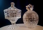 Vintage Kristallen Bonbonnière 2 stuks onbeschadigd, Ophalen of Verzenden