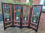 Prachtig Chinees lakwerk raamscherm tafelscherm 4 panelen, Ophalen, Zo goed als nieuw