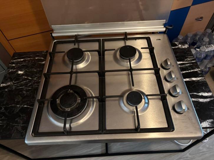 4 Pits Gasstel Etna - Met Wok - Schoon en Werkt Goed, Witgoed en Apparatuur, Kookplaten, Gebruikt, Vrijstaand, Gas, 4 kookzones