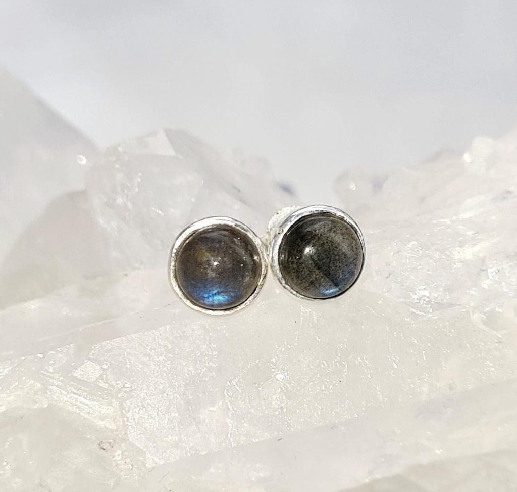 Labradoriet S925 zilveren oorknopjes, Verzenden, Nieuw