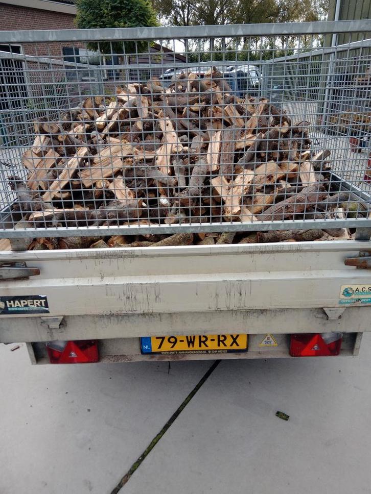 Gekloofd appelhout fruitbomenhout, Tuin en Terras, Haardhout, Blokken, Overige houtsoorten, Minder dan 3 m³, Ophalen of Verzenden