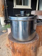 Grote RVS Soeppan - 10 Liter, Kookpan of Snelkookpan, Gebruikt, Inductieplaat, Ophalen of Verzenden