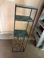 Open drankenkastje met marmeren bladen, Ophalen, Gebruikt, 15 tot 25 flessen, Metaal