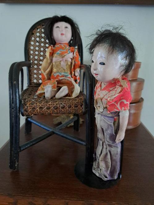 2 japanse poppen, Antiek en Kunst, Antiek | Speelgoed, Verzenden