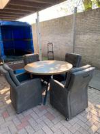 Keuken/kamer eethoek 4 stoelen en ronde tafel, Huis en Inrichting, Ophalen of Verzenden, Zo goed als nieuw