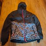 Zwarte/ panterprint meiden ski jas 146/152, Overige merken, 100 tot 140 cm, Ophalen of Verzenden, Zo goed als nieuw