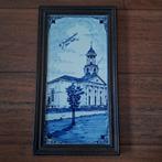 Delfts blauw tegelduo 30x15 cm Herv. Kerk St. Jacobiparochie, Ophalen of Verzenden