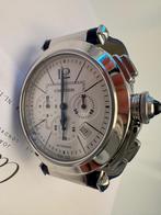 Cartier Pasha 42 Chronograph herenhorloge (ref. 2860), Leer, Staal, Zo goed als nieuw, Ophalen