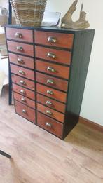 Vintage Apothekerskast met veel lades, Ophalen, Gebruikt, Vintage, Grenenhout