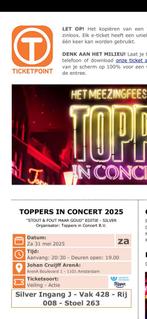 Toppers in concert 2 tickets, Tickets en Kaartjes, Twee personen