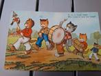 Vintage briefkaart katten maken muziek '50, Verzamelen, Ansichtkaarten | Dieren, Ophalen of Verzenden, 1940 tot 1960, Gelopen