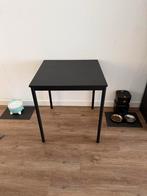 Kleine eettafel zwart, Huis en Inrichting, Tafels | Eettafels, Ophalen, Gebruikt, 50 tot 100 cm, Vierkant