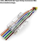 100x JMS RJ45 EZ Type Krimp Connector Met Doorsteekmontage, Ophalen of Verzenden, Nieuw, Stekker