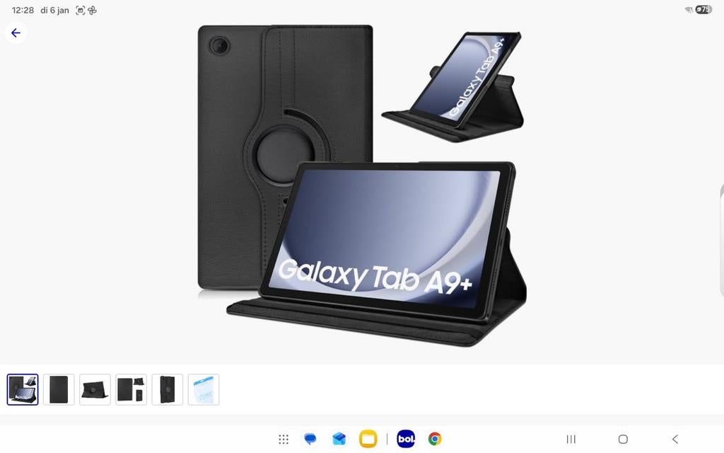 Galaxy Samsung tablet A9+/A11+ zwart, 10 inch, Samsung Galaxy Tab A9+/A11+, Nieuw, Bescherming voor- en achterkant