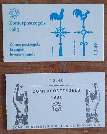 Postzegelboekjes Zomerzegels 1985 en 1986 beschikbaar voor biedingen