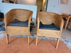 twee rotan stoeltjes, Huis en Inrichting, Stoelen, Ophalen, Gebruikt, Twee, Bruin
