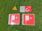 4 heftruck industriele brandslang veiligheids pictogrammen., Ophalen of Verzenden