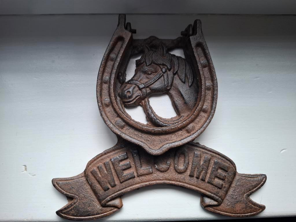 tk: zgan. PAARDEN DEURKLOPPER, Antiek en Kunst, Ophalen of Verzenden