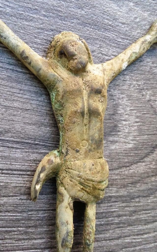 16 de eeuw Bodemvondst Brons Bronzen Corpus Christus, Ophalen of Verzenden, Brons