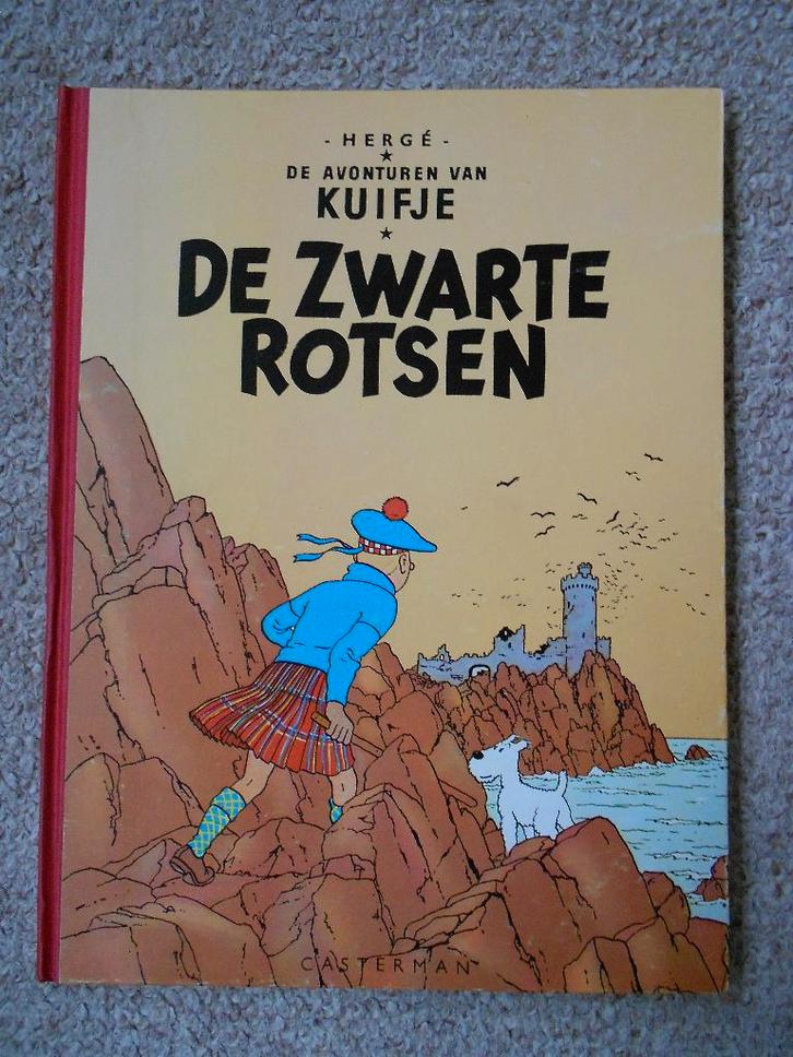 Kuifje - De Zwarte Rotsen - facsimile rode rug - hardc 1987, Boeken, Stripboeken, Zo goed als nieuw, Eén stripboek, Ophalen of Verzenden