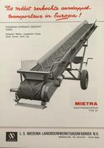 Folder miedema mietra bandtransporteur type at. Eveneens ges, Ophalen, Nieuw, Tractor en Landbouw