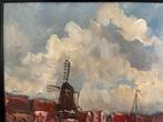 Jan Kelderman olieverf op doek "Hollands Havengezicht", Antiek en Kunst, Ophalen of Verzenden