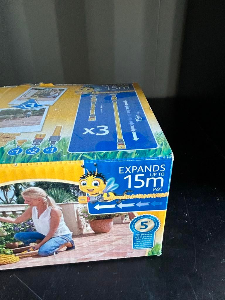 Hozelock Superhoze 15 meter uittrekbare tuinslang - Nieuw, ., Tuinslang, Nieuw, Ophalen of Verzenden