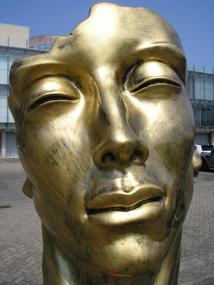 GROOT XXL BEELD BUSTE THE FACE HET GEZICHT, Antiek en Kunst, Kunst | Designobjecten, Ophalen