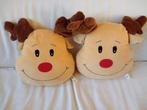 Set van 2 Nieuwe vrolijke kussens rendier, eland decoratief, Ophalen of Verzenden, Nieuw