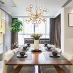 Hanglamp Dallas Goud | Nieuw | Scherpe Prijs!, Nieuw, Ophalen of Verzenden, Glas, 75 cm of meer