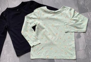 2 longsleeves van H&M, maat 110/116 (qwe) beschikbaar voor biedingen