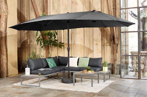Lifa living Dubbele parasol inclusief hoes (450x270cm), Tuin en Terras, Parasols, Zo goed als nieuw, Ophalen of Verzenden