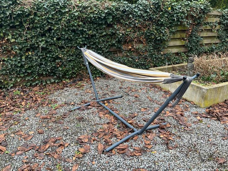Hangmat met frame - transportabel, Tuin en Terras, Hangmatten, Gebruikt, Eenpersoons, Met standaard, Binnen, Ophalen