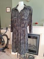 Lola en Liza groene zwarte blouse look jurk 44 gratis verz, Verzenden, Maat 42/44 (L), Zo goed als nieuw, Knielengte