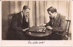 mannen   met damspel echte foto uitg sparo  nr   917, Verzenden, 1940 tot 1960, Gelopen, Sport en Spel