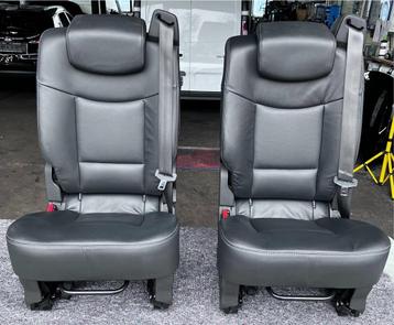 2 Leren Camperstoelen + isofix zelfbouw Camper,Bus,Oldtimer. beschikbaar voor biedingen