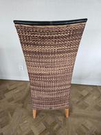 6 eetkamerstoelen, Huis en Inrichting, Stoelen, Ophalen, Gebruikt, Bruin, Riet of Rotan
