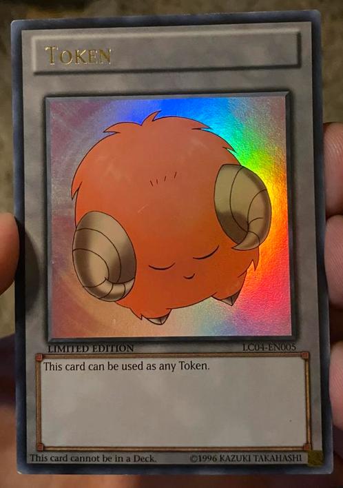 Yu-Gi-Oh! Lamb Token Promo !, Hobby en Vrije tijd, Verzamelkaartspellen | Yu-gi-Oh!, Gebruikt, Losse kaart, Foil, Verzenden