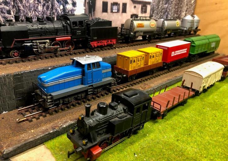 Märklin 3 loc's met 11 wagons + gratis m-rails, Hobby en Vrije tijd, Modeltreinen | H0, Gebruikt, Treinset, Wisselstroom, Märklin