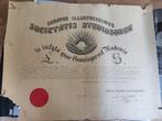 Certificaat Vindicat atque Polit, Ophalen of Verzenden, Zo goed als nieuw, A1 t/m A3, Rechthoekig Staand